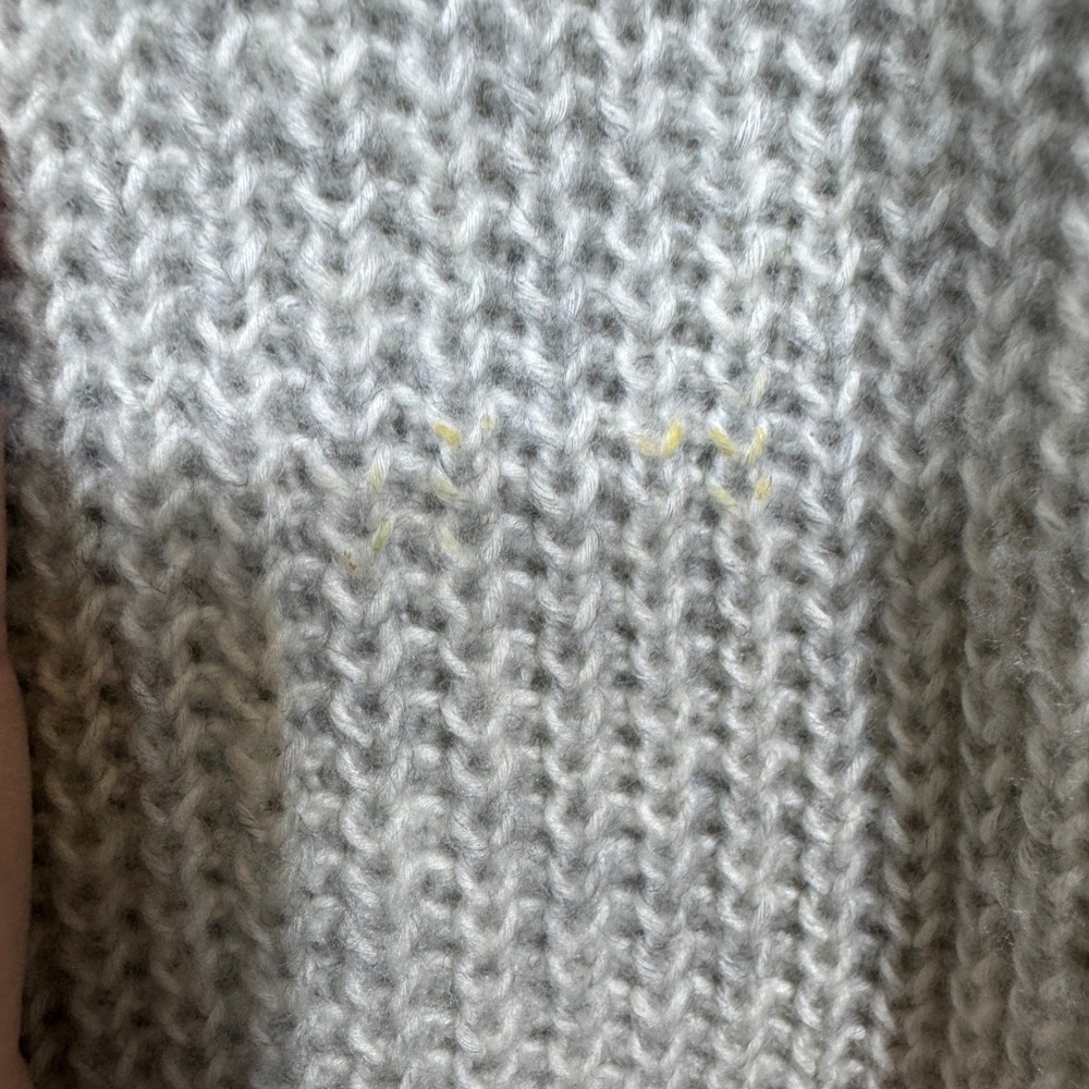 Abercrombie & Fitch Womens Gray V-Neck Knit Sweater Dress Size Small Preppy Fall - Picture 10 of 14